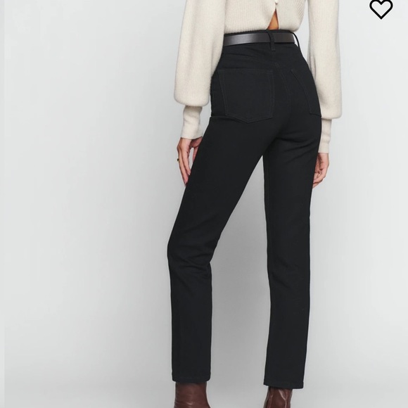 Reformation Liza Ultra High Rise Straight Cropped Jeans - Picture 7 of 8